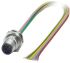 Phoenix Contact Male 12 way M12 to Sensor Actuator Cable, 500mm