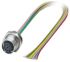 Phoenix Contact Female 8 way M12 to Sensor Actuator Cable, 500mm