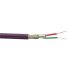 Alpha Wire 2芯1对屏蔽线 0.35 mm²双绞线 数据电缆, Alpha Essentials系列, 22 AWG, PVC紫色护套