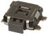 Interruptor táctil tipo Placa de empuje, Negro, contactos SPST 1.35mm