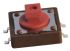 Red Cap Tactile Switch, SPST 50 mA @ 12 V dc 4.3mm Surface Mount