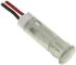 APEM White Panel Mount Indicator, 24V dc, 6mm Mounting Hole Size, Lead Wires Termination
