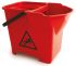 14L Plastic Red Mop Bucket With Handle