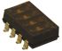 C & K DIP-Schalter Glatt 4-stellig 1-poliger Ein-/Ausschalter, Kontakte vergoldet 25 mA @ 24 V dc, bis +85°C