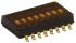C & K DIP-Schalter Glatt 6-stellig 1-poliger Ein-/Ausschalter, Kontakte vergoldet 25 mA @ 24 V dc, bis +85°C
