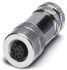 Phoenix Contact SACC Series, 8 Pole Cable Mount Connector Socket, 20mm Shell Size, Female Contacts, Screw On Mating