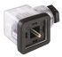 RS PRO 2P+E DIN 43650 A, Female Solenoid Valve Connector with Indicator Light, 110 V dc Voltage