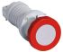 Conector de potencia industrial Hembra, Formato 3P + N + E, Orientación Recto, Tough & Safe, Rojo, 415 V, 64A, IP67