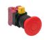 Idec Φ22mm急停按钮, 面板安装, 2 常闭触点, 440V, IP65, 扭曲释放, 红色, HW 1B-V4F02-R