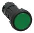 Idec Grøn Lysdiode Panelmonteret kontrollampe 24.1 x 22.3mm hulstr., Forsænket, Skrueterminal, Sort frontramme