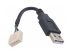 Bulgin USB-kabel, Sort, USB A til 5-benet fatning, 100mm