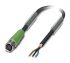 Phoenix Contact Straight Female 3 way M8 to Sensor Actuator Cable, 5m