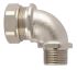 Flexicon 90° Elbow, Conduit Fitting, 32mm Nominal Size, M32, Nickel Plated Brass