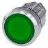 Cabezal de pulsador Siemens serie SIRIUS ACT, Ø 22mm, de color Verde, Momentáneo, IP66, IP67, IP69K