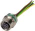 Harting Straight Female 12 way M12 to Unterminated Sensor Actuator Cable, 0.5m