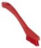 Vikan Extra Hard Bristle Red Scrubbing Brush, 15mm bristle length, PET bristle material