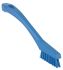 Vikan Extra Hard Bristle Blue Scrubbing Brush, 15mm bristle length, PET bristle material