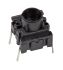 IP67 Black Cap Tactile Switch, SPST 50 mA 4mm Through Hole