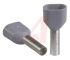 Altech Insulated Crimp Bootlace Ferrule, 12mm Pin Length, 3.9mm Pin Diameter, 2 x 4mm² Wire Size, Grey
