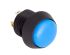 EOZ 蓝色圆形按钮开关, 面板安装, 瞬时操作, Φ12mm面板开孔, 65 mA, 单刀单掷, FL12NB