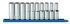 GearWrench 1/2 Zoll Vierkant 12-Punkt Steckschlüsseleinsatz-Set 10-teilig verchromt