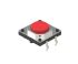 Red Cap Tactile Switch, SPST 50 mA Snap-In