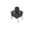 Black Button Tactile Switch, SPST 50 mA 3.3mm Snap-In