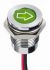 APEM Green Panel Mount Indicator, 12V dc, 14mm Mounting Hole Size, Lead Wires Termination, IP67