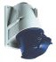 Amphenol Industrial, Easy & Safe IP44 Blue Panel Mount 2P + E Right Angle Industrial Power Socket, Rated At 64A, 230 V