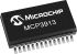 Microchip AEC-Q100 MCP3913A1-E/SS analóg front end IC 6-csatornás 24 bit SPI, 28-tüskés SSOP
