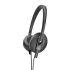 Sennheiser 黑色贴耳式耳机, 头戴式耳机, 型号HD 100, 单孔插头连接