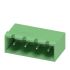 Phoenix Contact 5.08mm间距4p插拔式接线端子 插座头, MSTBA 2.5/ 4-G-5.08系列, 400.0 v, 焊接, 绿色