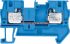 Bloc de jonction rail DIN Siemens 8WH, 4mm², Bleu