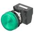 Jelző, Zöld LED, 12V 22mm M22N IP66