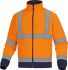 Delta Plus Orange/Navy Unisex Hi Vis Fleece Jacket, XL