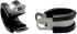RS PRO 12mm Black, Stainless Steel P Clip