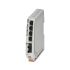 Phoenix Contact FL SWITCH 1000 Series DIN Rail Mount Ethernet Switch, 4 RJ45 Ports, 10/100Mbit/s Transmission, 24V dc