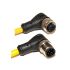 Mueller Electric Right Angle Male M12 to Right Angle Female M12 Sensor Actuator Cable, 10m