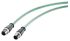 Siemens Cat5e Male M12 to M12 Ethernet Cable, Aluminium Foil, Tinned Copper Braid, Green, 2m