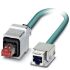 Phoenix Contact Cat6a Straight Male RJ45 to Straight Female RJ45 Ethernet Cable, S/FTP, Blue, 5m