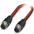 Phoenix Contact Cat5 Straight Male M12 to Straight Male M12 Ethernet Cable, Shielded, Red, 2m