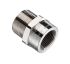 ABB Converter, Hose Adapter, 1/2in Nominal Size, 1/2NPT in, Nickel Plated Brass, Metallic
