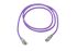 Amphenol Industrial Cat6 RJ45 to RJ45 Ethernet Cable, Unshielded, Purple, 50m