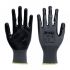 Unigloves 250* Polyester Abrasion Resistant, Dry Environment Work Gloves, Size 8, Medium, Nitrile Coating