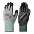Skytec Eco Iridum Black, Grey HPPE, Polyester Cut Resistant Work Gloves, Size 6, XS, Polyurethane Coating