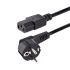 StarTech.com Right Angle CEE 7/7 Plug to Straight IEC C13 Socket Power Cable, 1m