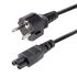 StarTech.com Straight CEE 7/7 Plug to Straight IEC C5 Socket Power Cable, 3m