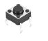 IP40 Black Button Tact Switch, SPST 0.05VA 5mm Through Hole