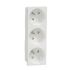 Schneider Electric White 3 Gang Power Socket, 2 Poles, 16A, French 2P, Indoor Use