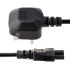 StarTech.com Right Angle Type G UK Plug to Straight IEC C5 Socket Power Cord, 2m